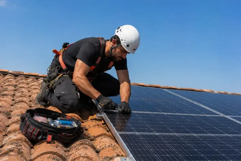 Maintenance et monitoring de panneaux solaires à Louzy